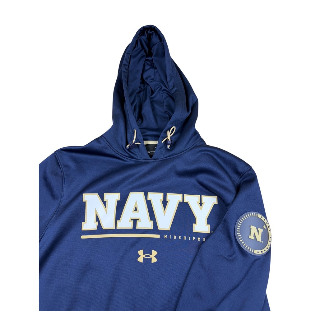Under Armour Navy Midshipmen US Naval Academy Hoodie Mens Small Blue Pullover